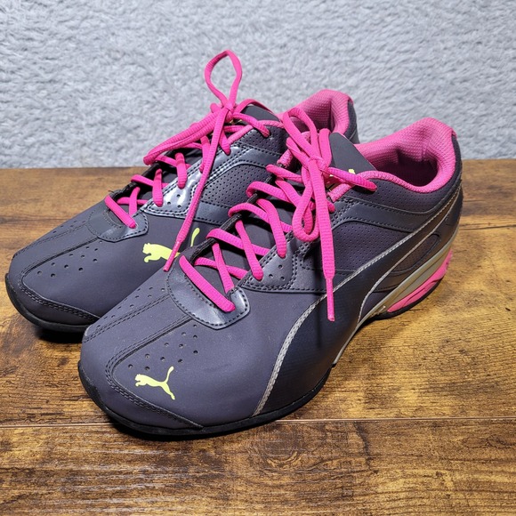 PUMA Womens Size 10 Gray Pink Tazon Athletic Running Shoes Sneakers 189878-05 - Picture 1 of 9
